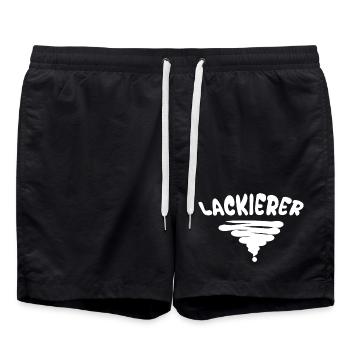 Style Lackierer - Badeshorts - Schwarz - Vorne - AI Model Male 185 light (185cm)
