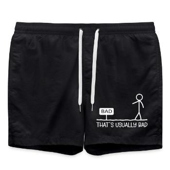 Ce sont généralement des blagues d’humour de bonhomme bâton - Short de bain - noir - Devant - AI Model Male 185 light (185cm)