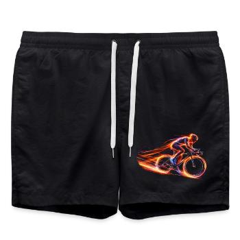 Road Bike Rider Speed Bike Design - Swim Trunks - black - Front - AI Model Male 185 light (185cm)