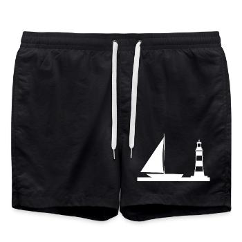 Sail - Swim Trunks - black - Front - AI Model Male 185 light (185cm)