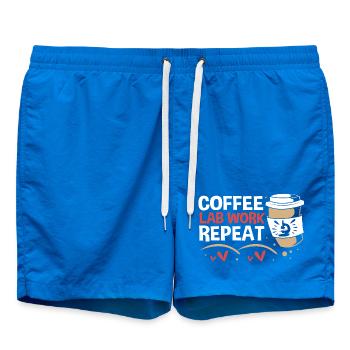 Laboratory Biology Chemistry Microscope Laboratory - Swim Trunks - cobalt blue - Front