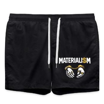 Matérialisme : critiques des mains liées du système - Short de bain - noir - Devant - AI Model Male 185 light (185cm)