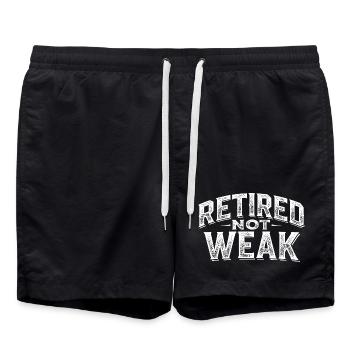 Bodybuilding Retirement for Gym Men Fitness - Swim Trunks - black - Front - AI Model Male 185 light (185cm)