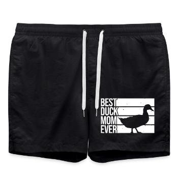 Beste Entenmama aller Zeiten - Badeshorts - Schwarz - Vorne - AI Model Male 185 light (185cm)