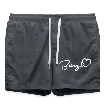 Binz heartbeat Baltic Sea seaside resort Binz - Swim Trunks - anthracite - Front - AI Model Male 185 light (185cm)