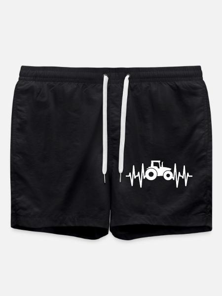 Traktor Herzschlag - Badeshorts - Schwarz