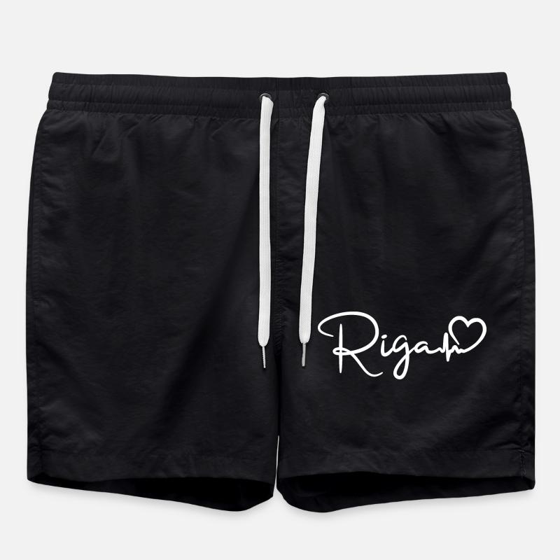 Riga Herzschlag - Badeshorts - Schwarz