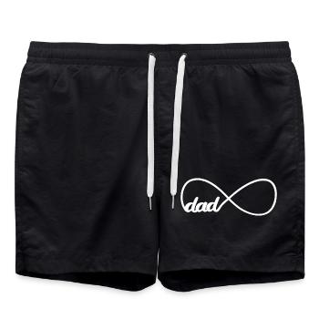 papa pour toujours - Short de bain - noir - Devant - AI Model Male 185 light (185cm)