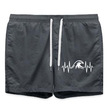 Vague Sea Heartbeat - Short de bain - charbon - Devant - AI Model Male 185 light (185cm)