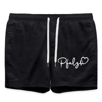 Pfalz Herzschlag - Badeshorts - Schwarz - Vorne - AI Model Male 185 light (185cm)