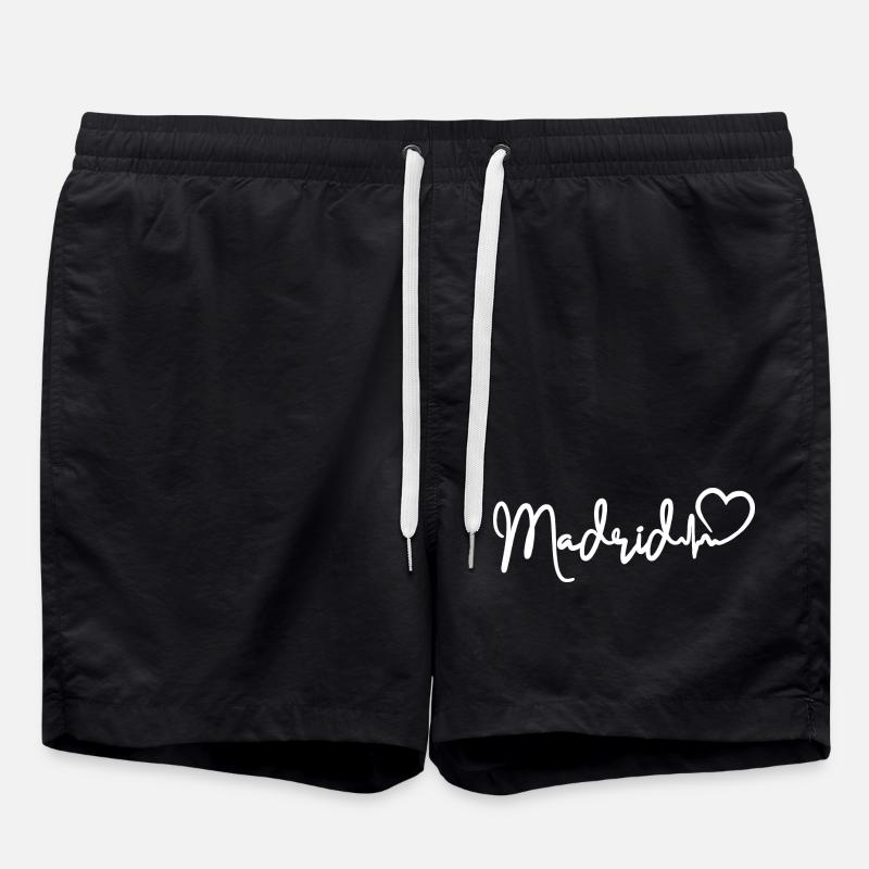 Madrid Heartbeat Spain Madrid - Swim Trunks - black