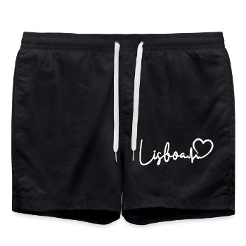 Lisboa Heartbeat Lisbon - Swim Trunks - black - Front - AI Model Male 185 light (185cm)