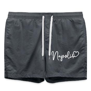 Napoli Herzschlag Italien Neapel - Badeshorts - Anthrazit - Vorne - AI Model Male 185 light (185cm)