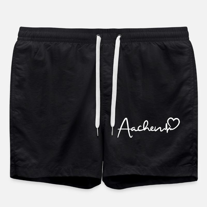Aachen Herzschlag - Badeshorts - Schwarz