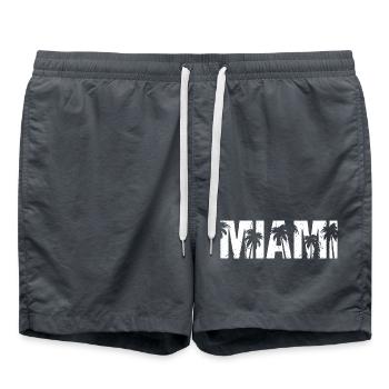 Palmiers de Miami Miami Beach - Short de bain - charbon - Devant - AI Model Male 185 light (185cm)