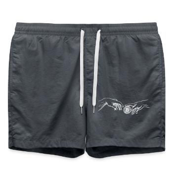 Création de Bitcoin Adams Crypto-monnaie Bitcoin - Short de bain - charbon - Devant - AI Model Male 185 light (185cm)