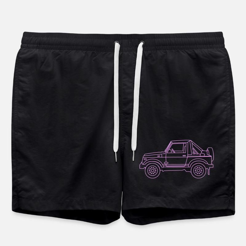 4x4 Pink - Swim Trunks - black