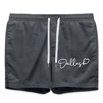 Dallas Herzschlag Texas - Badeshorts - Anthrazit - Vorne - AI Model Male 185 light (185cm)
