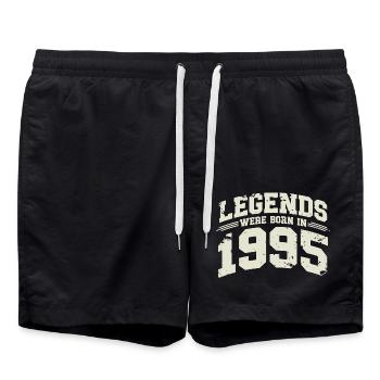 1995 Vintage Born Legends Birthday Gift - Swim Trunks - black - Front - AI Model Male 185 light (185cm)