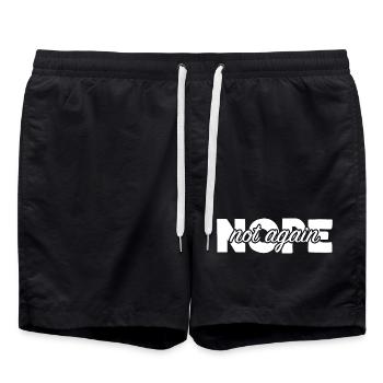 Non, pas encore - Short de bain - noir - Devant - AI Model Male 185 light (185cm)