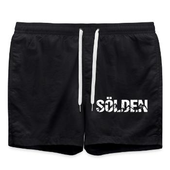 Sölden Mountains Ötztal Austria Alps - Swim Trunks - black - Front - AI Model Male 185 light (185cm)