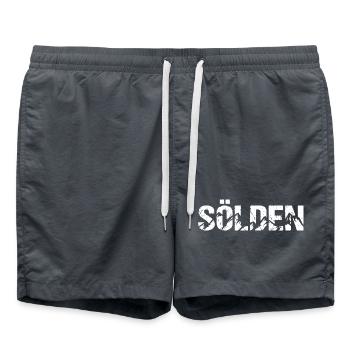 Sölden Berge Ötztal Österreich Alpen - Badeshorts - Anthrazit - Vorne - AI Model Male 185 light (185cm)