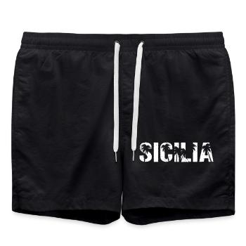 Sicilia Palm Islands Sicile - Short de bain - noir - Devant - AI Model Male 185 light (185cm)