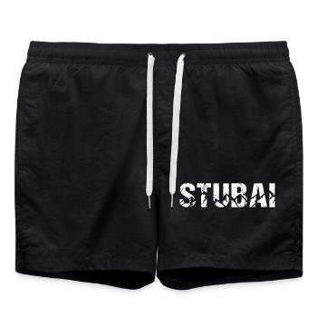 Stubai Tyrolean Alps Stubai Valley Mountains - Swim Trunks - black - Front - AI Model Male 185 light (185cm)