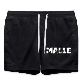 Malle Palmen Mallorca - Badeshorts - Schwarz - Vorne - AI Model Male 185 light (185cm)