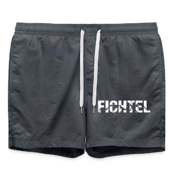 Fichtelberg Oberwiesenthal Berge - Badeshorts - Anthrazit - Vorne - AI Model Male 185 light (185cm)