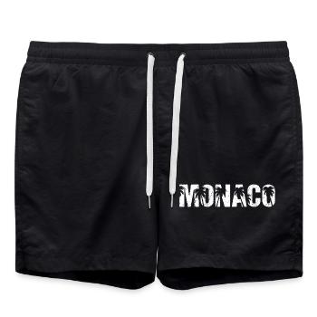Palmiers de Monaco - Short de bain - noir - Devant - AI Model Male 185 light (185cm)
