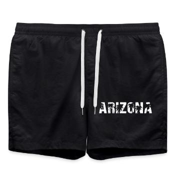 Palmiers de l’Arizona, États-Unis - Short de bain - noir - Devant - AI Model Male 185 light (185cm)