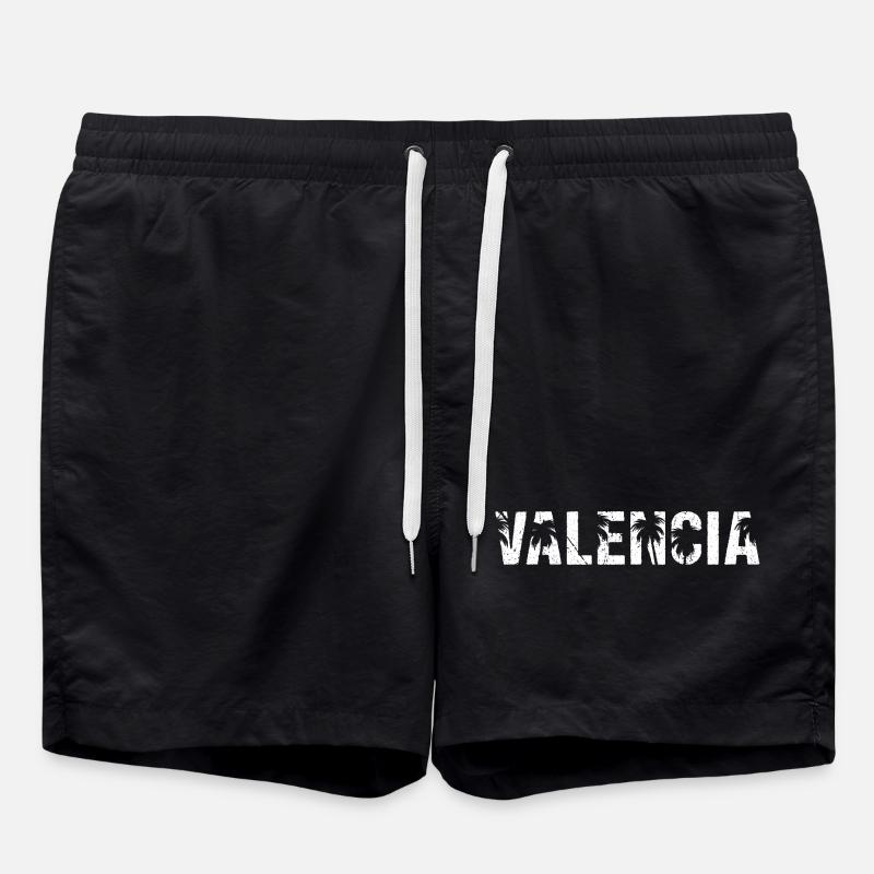 Valencia Palm Trees - Swim Trunks - black