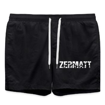 Zermatt Mountains Matterhorn - Swim Trunks - black - Front - AI Model Male 185 light (185cm)