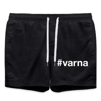 VARNA Bulgarie Bulgare Hashtag - Short de bain - noir - Devant - AI Model Male 185 light (185cm)