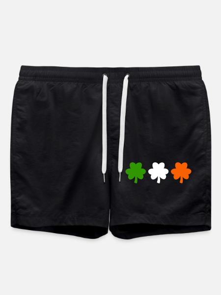 Drapeau de l’Irlande Trèfle - Short de bain - noir