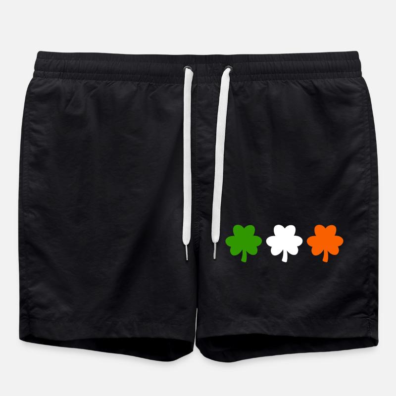 Drapeau de l’Irlande Trèfle - Short de bain - noir