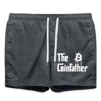 The Coinfather Bitcoin - Badeshorts - Anthrazit - Vorne - AI Model Male 185 light (185cm)