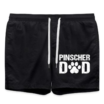 Pinscher Dad Pinscher Dogs - Swim Trunks - black - Front - AI Model Male 185 light (185cm)