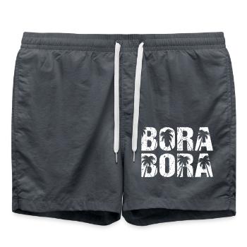 Bora Bora Palmiers Pacifique Palm Island - Short de bain - charbon - Devant - AI Model Male 185 light (185cm)