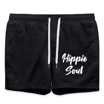 Hippie Soul Peacezeichen - Badeshorts - Schwarz - Vorne - AI Model Male 185 light (185cm)