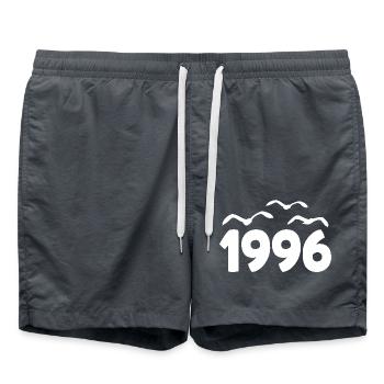 1996 Year Birthday Vintage 1996 - Swim Trunks - anthracite - Front - AI Model Male 185 light (185cm)