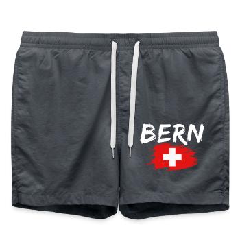 Berne Suisse Drapeau - Short de bain - charbon - Devant - AI Model Male 185 light (185cm)