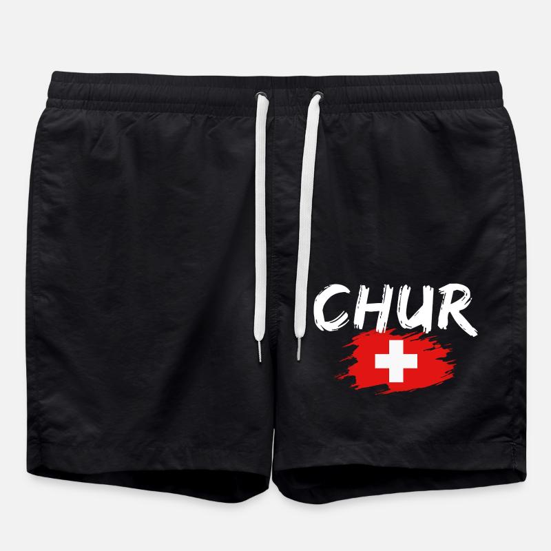 Coire Suisse Drapeau - Short de bain - noir
