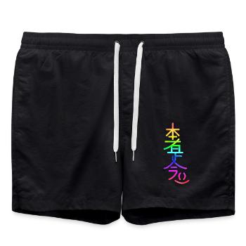 hon sha ze sho nen arc-en-ciel - Short de bain - noir - Devant - AI Model Male 185 light (185cm)
