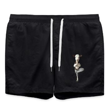 Kuh - Badeshorts - Schwarz - Vorne - AI Model Male 185 light (185cm)