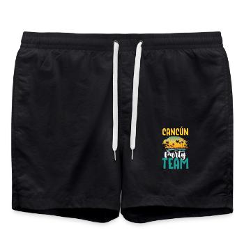 L’équipe du Cancun Party - Short de bain - noir - Devant - AI Model Male 185 light (185cm)
