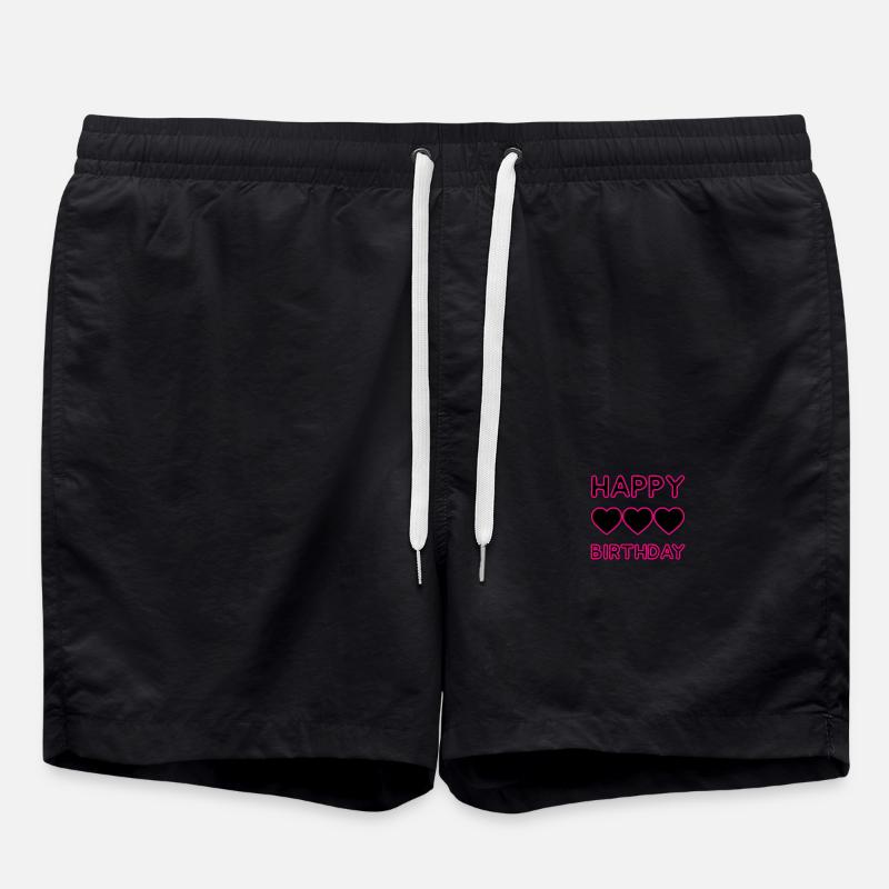 HAPPY BIRTHDAY. ANNIVERSARY. - Swim Trunks - black