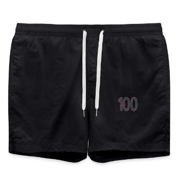 ALLES GUTE ZUM GEBURTSTAG. ALLES GUTE ZUM GEBURTSTAG. JAHRESTAG. - Badeshorts - Schwarz - Vorne - AI Model Male 185 light (185cm)
