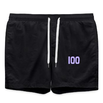 ALLES GUTE ZUM GEBURTSTAG. ALLES GUTE ZUM GEBURTSTAG. JAHRESTAG. - Badeshorts - Schwarz - Vorne - AI Model Male 185 light (185cm)